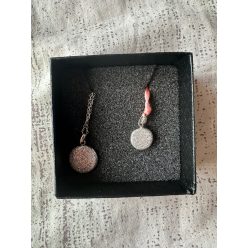   Anya-lánya szett - nyaklánc, színes csillogós kerek medálokkal