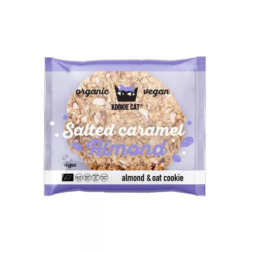 Kookie Cat Sós karamellás-mandulás zabkeksz - bio - 50g