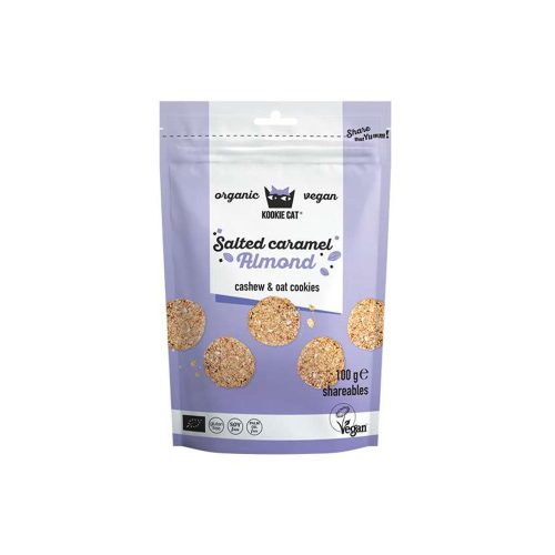 Kookie Cat Karamellás-mandulás mini keksz - bio - 100g