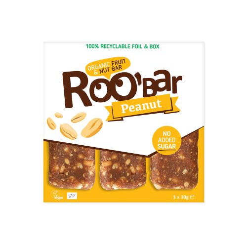 Roobar Földimogyorós csomag - nyers - bio - 3x30g