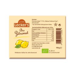 Lecker s Citrom kandírozott - bio - 100g