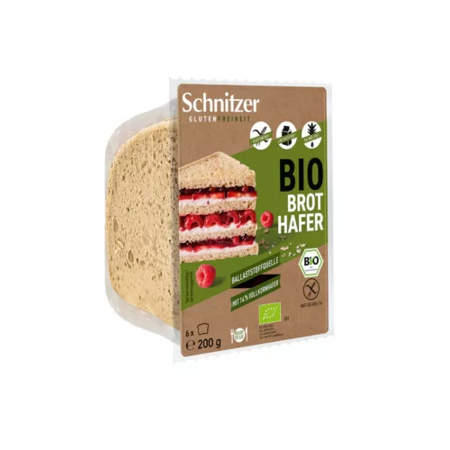 Schnitzer Teljes kiőrlésű zabkenyér gluténmentes - bio - 200g