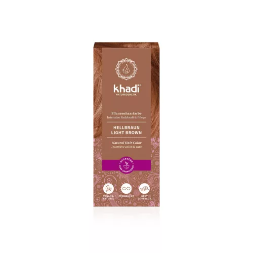 Khadi Világosbarna növényi hajfesték por - 100g