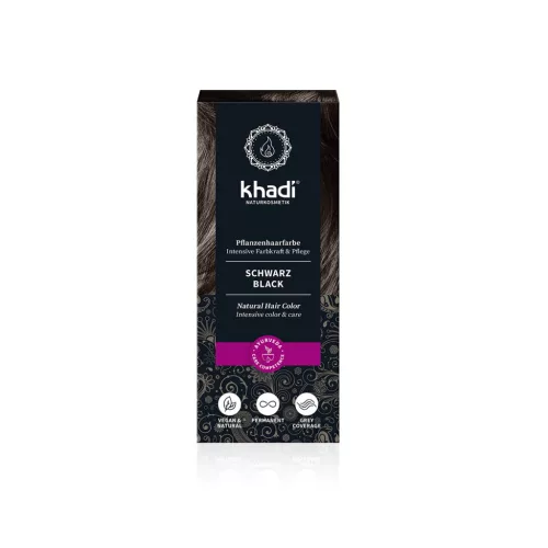 Khadi Növényi Hajfesték Por Fekete - 100g