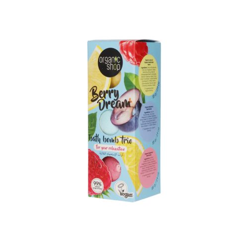 Organic Shop “Berry Dream” fürdőbomba trió 3x85g