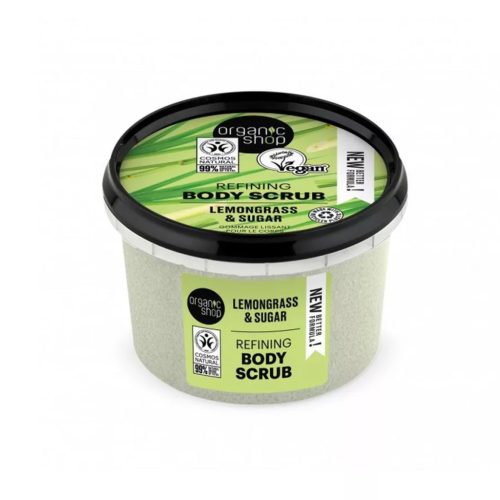 Organic Shop Finomító testradír citromfűvel és cukorral  - 250ml