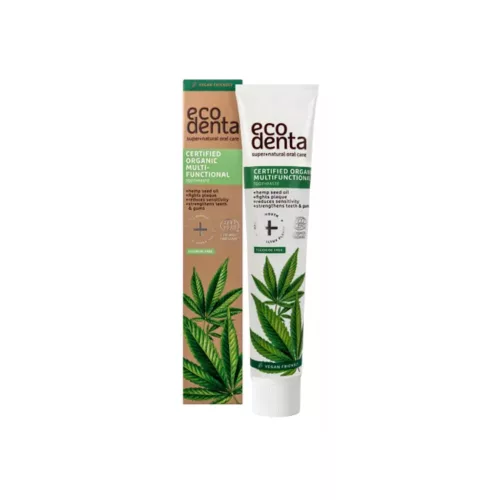 Ecodenta Multifunkcionális fogkrém kendermagolajjal és matcha-val minősített - 75ml