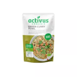   Activus Zöld curry tál mungóbabbal és fekete rizzsel - bio - 283g