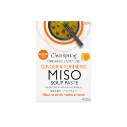   Clearspring Gyömbér&Kurkuma Miso Soup Tengeri zöldségekkel - bio - 60g