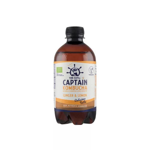 Captain Kombucha Gyömbéres-citromos kombucha - bio - 400ml
