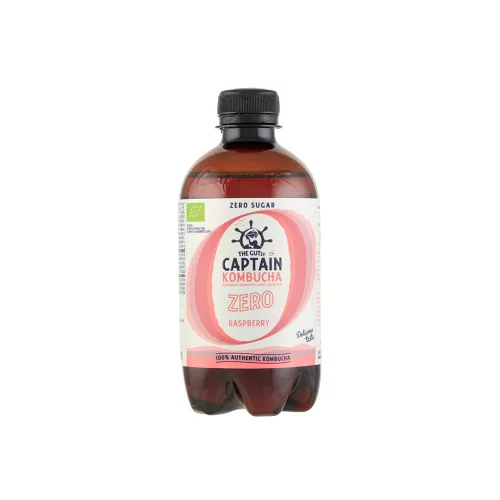 Captain Kombucha Zero málnás kombucha - bio - 400ml