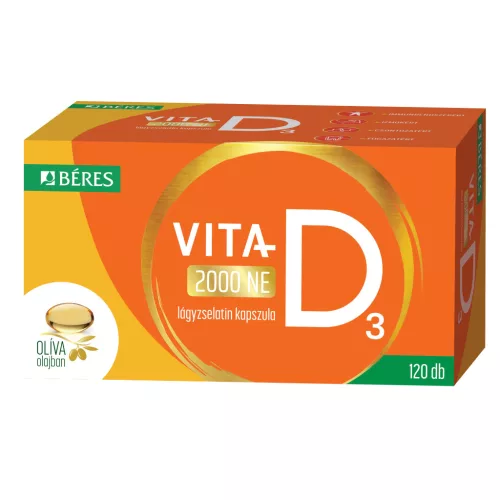 Béres Béres Vita-D3 2000NE lágyzselatin kapsz. - 120db