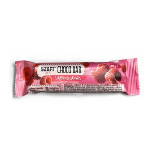 Szafi Life Málnás szelet choco bar gluténmentes - 30g