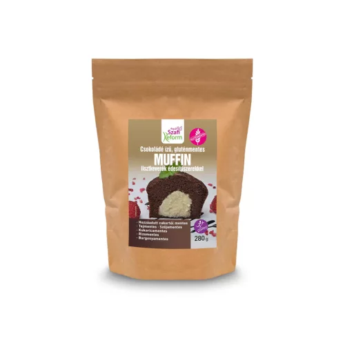 Szafi Szafi Reform csokoládé ízű muffin lisztkeverék édesítőszerrel  - gluténmentes - 280g