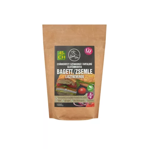Szafi Szafi Free csökkentett szénhidrát-tartalmú bagett / zsemle lisztkeverék  - gluténmentes - 1000g