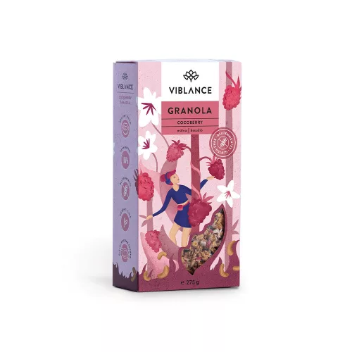 Viblance Cocoberry málna-kesu granola - 275g