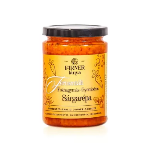 FarmerLánya Fermentált Fokhagymás Gyömbéres Sárgarépa - 370ml