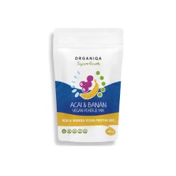 Organiqa Acai-banán Vegán Fehérje - bio - 400g