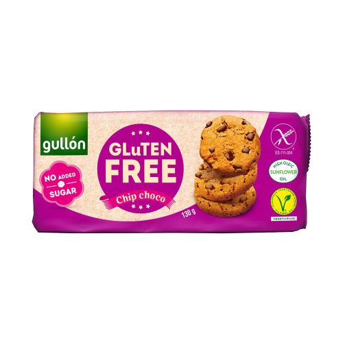 Gullon Chip-Choco diabetikus gluténmentes keksz - 130g
