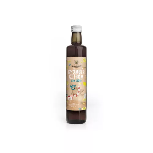 Sonnentor Gyömbér-citrom szörp - cukormentes - 500ml - bio
