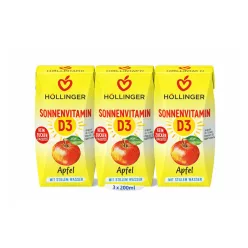   Höllinger Höllinger bio gyümölcsital alma+D3vitamin 3x200 ml