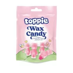 Toppie Wax Candy Bear Strawberry eper ízű cukor 40g