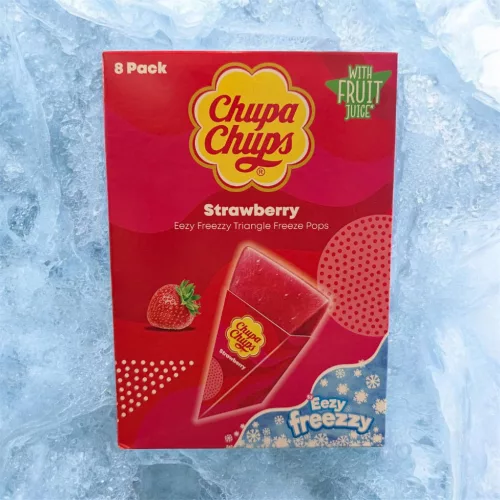 Chupa Chups Strawberry triangle freeze eper ízű jégnyalóka 496ml