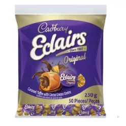  Cadbury Eclairs Original lágy karamellás cukorka csokitöltelékkel 230g  Szavatossági idő: 2026-06-12