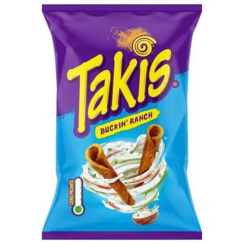 Takis Buckin' Ranch Tortilla Chips kukoricasnack savanyú tejszín ízesítéssel 100g Szavatossági idő: 2026-06-21