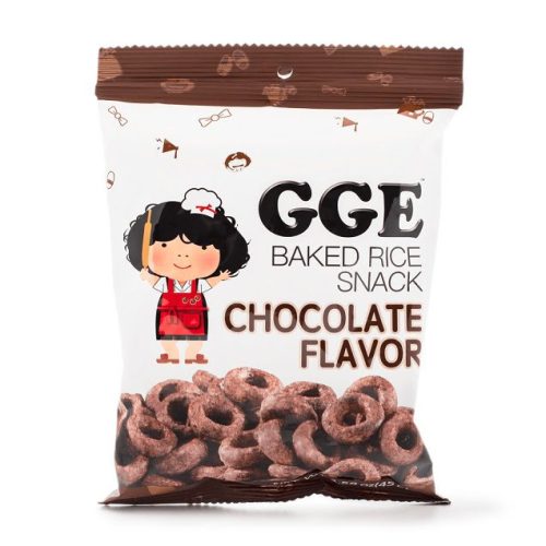 GGE Baked Rice Snack csokoládé ízű sült rizsszeletek 45g