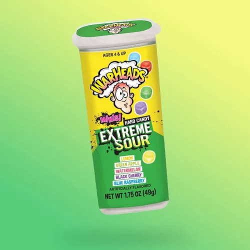 Warheads Extreme Sour Mini Hard Candy extrém savanyú keménycukorkák 49g Szavatossági idő: 2026-05-30