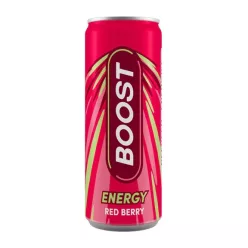   Boost Red Berry Energy piros bogyós energiaital 250ml DRS  Szavatossági idő: 2026-06-30
