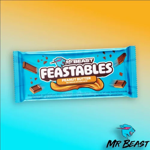 MrBeast Feastables Peanut Butter mogyoróvajas csokoládé 60g