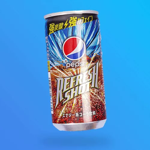 Japán Pepsi Refresh Shot szénsavas emelt koffein tartalmú üdítő 200ml DRS  Szavatossági idő: 2026-06-30