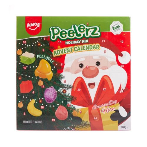 Amos Peelerz Gummy Adventure Calendar Christmas gumicukor adventi naptár 140g