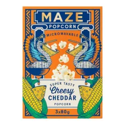 Maze Popcorn Cheesy Cheddar popcorn 3x80g