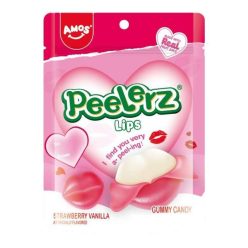   Amos Peelerz Gummy Lips ajak alakú hámozható gumicukor 65g