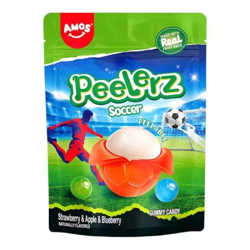 Amos Peelerz Soccer hámozható gumicukor 65g