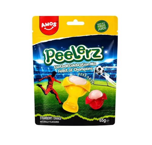 Amos Peelerz World Cup Gummy hámozható gumicukor 65g
