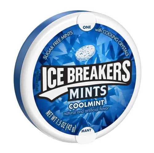 Hershey Ice Breakers Sugar Free Mints - Cool mint cukorka 42g