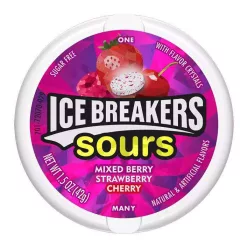   Hersheys Ice Breakers Sugar Free Mixed Berry savanyú bogyós gyümölcs ízű cukorka 42g