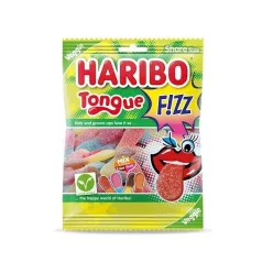   Haribo Tongue Fizz gyümölcsös-kólás savanyú gumicukor 185g
