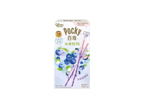 Glico Pocky Heart Milk & Blueberry áfonyakrémes ropi 45g