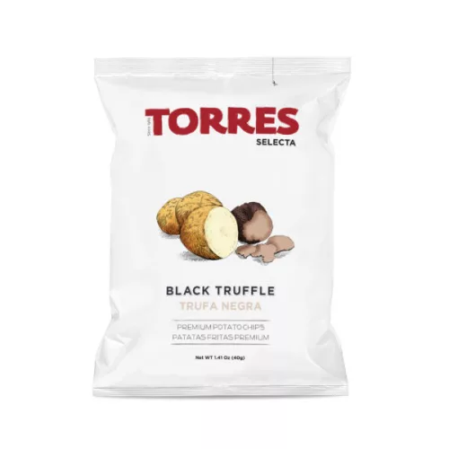 Torres Black Truffle szarvasgombás burgonyachips 40g  Szavatossági idő: 2026-06-17