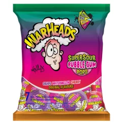 Warheads Bubble Gum Pops savanyú nyalóka csomag 105g