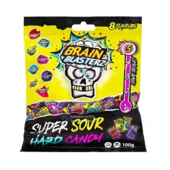   Brain Blasterz Super Sour Hard Candy Savanyú keménycukorka válogatás 100g