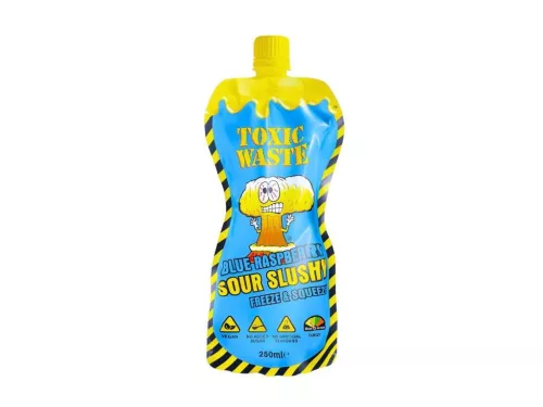 Toxic Waste Sour Slushy Blue Raspberry kék málna ízű savanyú jégkása 250ml