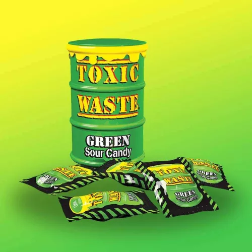 Toxic Waste Green Drum zöld dobozos savanyú cukorkák 42g