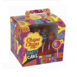   Chupa Chups Party Cake Szülinapi nyalókaválogatás díszdobozban 25db x 6g