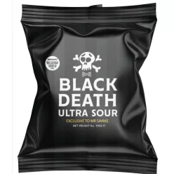   Mr Simms Black Death Ultra Sour citromos ultra savanyú cukor 100g